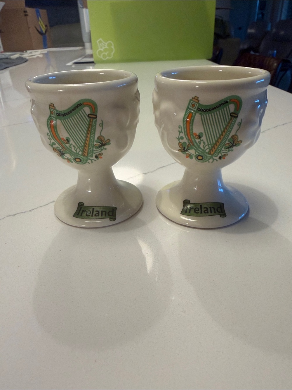 Carrigcraft ”Carrigaline”-Egg Cups -2 lot.  County Cork Ireland -Porcelain